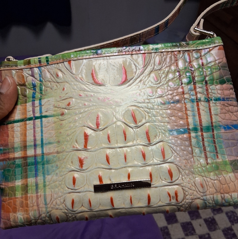 Brahmin Colorful Embossed Leather Bag - Picture 2 of 5